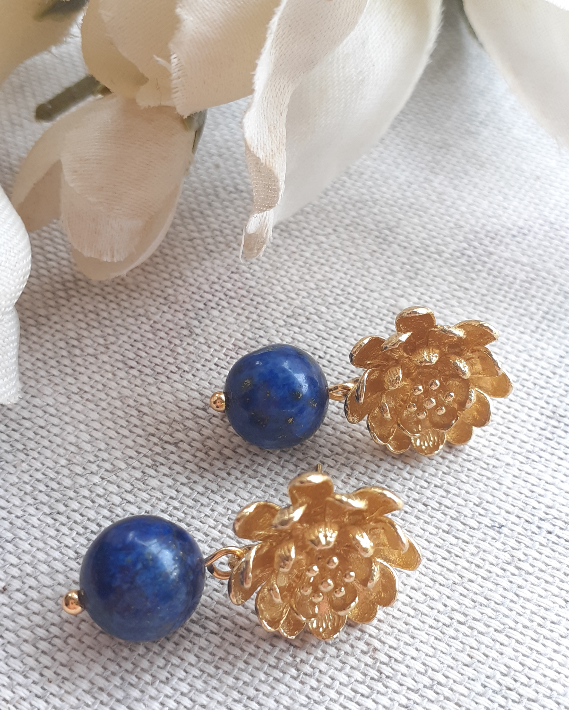 Brincos | Cobre com Sodalite